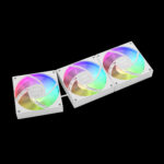 AURA GL360 V2 WH PERFORMANCE ARGB LIQUID COOLER New Fluid Running System for Better Thermal Dissipation Upgraded Copper Base & 12-slot 10-pole Motor to Improve Cooling Performance Hidden Cable Routing 30 Built-in Lighting Effects and Motherboard Sync ARGB Hydraulic PWM Fans Fully Rotatable Pump Housing with Brushed Plating Easy Installation of Universal Mounting Kits Support LGA 1700 / AM5