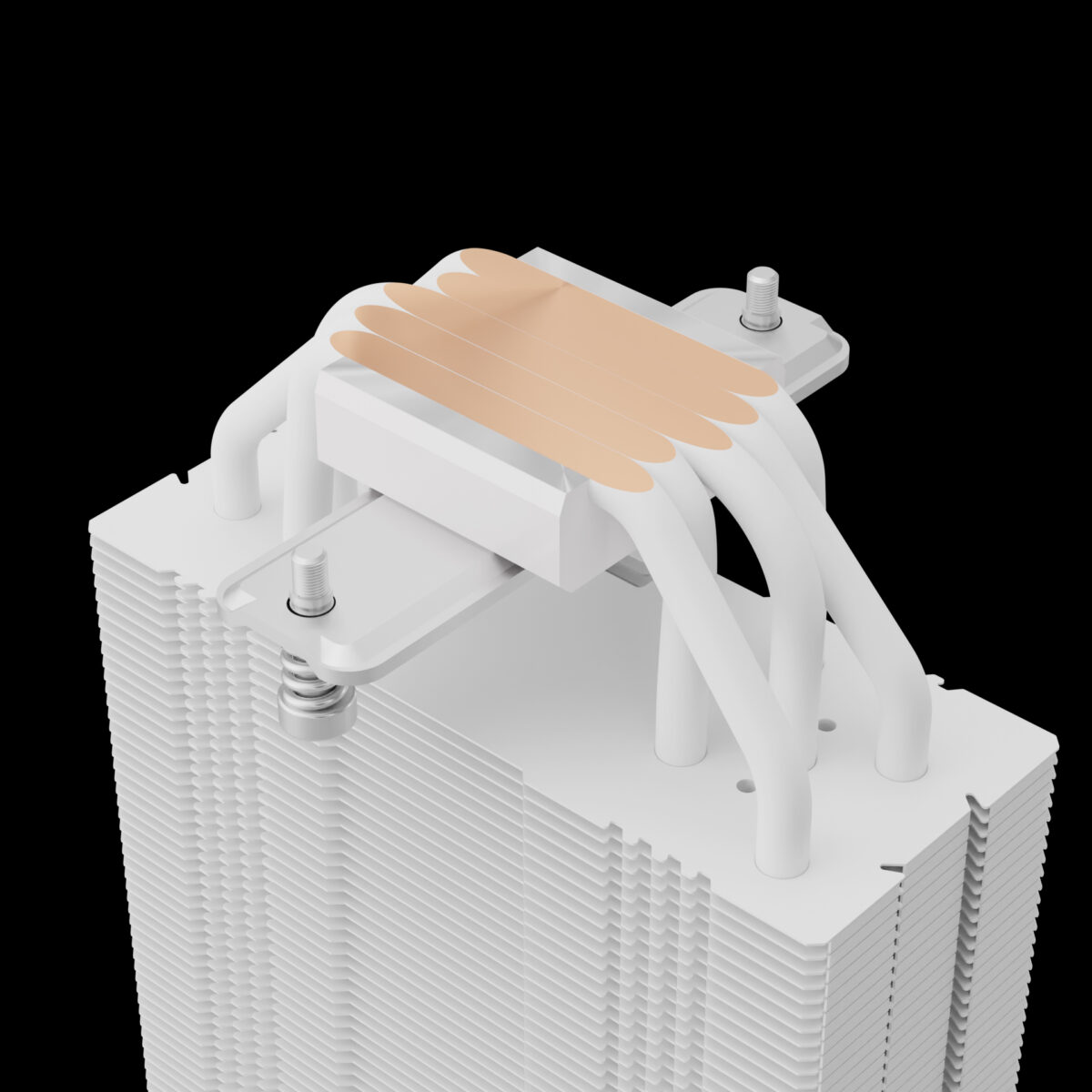 CPU Air Cooler BOREAS M2-510 PWM 120 mm Fan Heatsink with 5 Heat pipes Universal Socket Mounting Kits Hydraulic Bearing Compatible with 158mm Height - WHITE