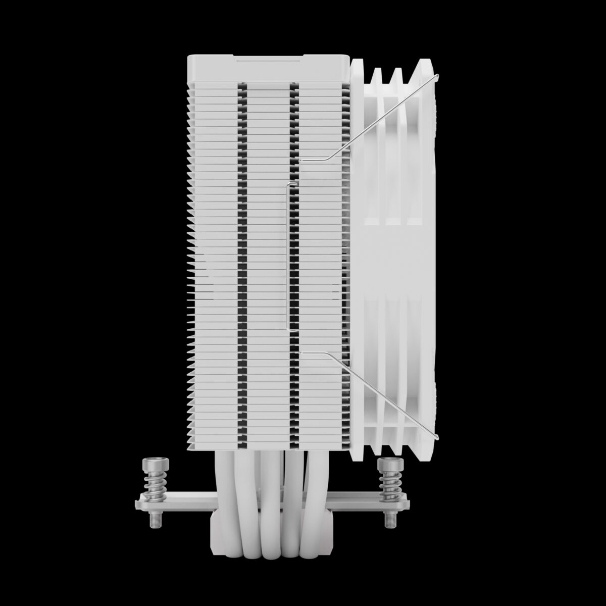 CPU Air Cooler BOREAS M2-510 PWM 120 mm Fan Heatsink with 5 Heat pipes Universal Socket Mounting Kits Hydraulic Bearing Compatible with 158mm Height - WHITE
