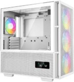 DeepCool CH560 DIGITAL ATX Airflow case, Dual Status Display, 3x Pre-Installed 140mm ARGB Fans, Mesh/Tempered Glass , Magnetic Top Mesh Filter, Type-C, USB 3.0, WHITE
