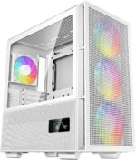 DeepCool CH560 DIGITAL ATX Airflow case, Dual Status Display, 3x Pre-Installed 140mm ARGB Fans, Mesh/Tempered Glass , Magnetic Top Mesh Filter, Type-C, USB 3.0, WHITE