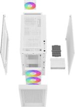 DeepCool CH560 DIGITAL ATX Airflow case, Dual Status Display, 3x Pre-Installed 140mm ARGB Fans, Mesh/Tempered Glass , Magnetic Top Mesh Filter, Type-C, USB 3.0, WHITE