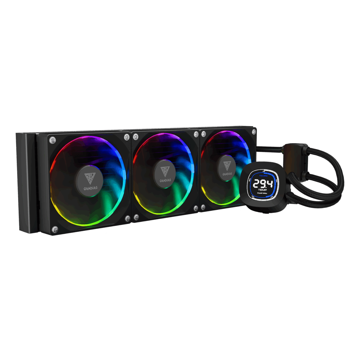 CHIONE_M4-420_ EXPERT ZONE (1) GAMDIAS CHIONE M4-420 ELITE LIQUID COOLER , Support LGA 1700 / AM5 , LCD Display , PWM Pump , ARGB Motherboard Sync , Hydraulic bearing PWM fans - BLACK