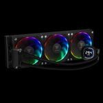 GAMDIAS CHIONE M4-420 ELITE LIQUID COOLER , Support LGA 1700 / AM5 , LCD Display , PWM Pump , ARGB Motherboard Sync , Hydraulic bearing PWM fans - BLACK