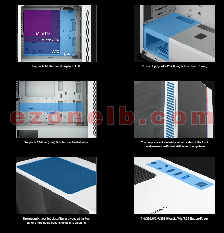 ADD RGB SYNCING OPEN TO ALL BRANDSComes with expandable RGB lighting system and includes a pre-installed Addressable RGB strip in the front, which is easily controlled by manual button or via the motherboard; Additionally the case also enables you to add on more RGB devices by including two RGB connectors -- one for DeepCool ecosystem and one for universal 5V 3-pin headers. Now 5V ADD RGB devices of any brand can be brought into this system!