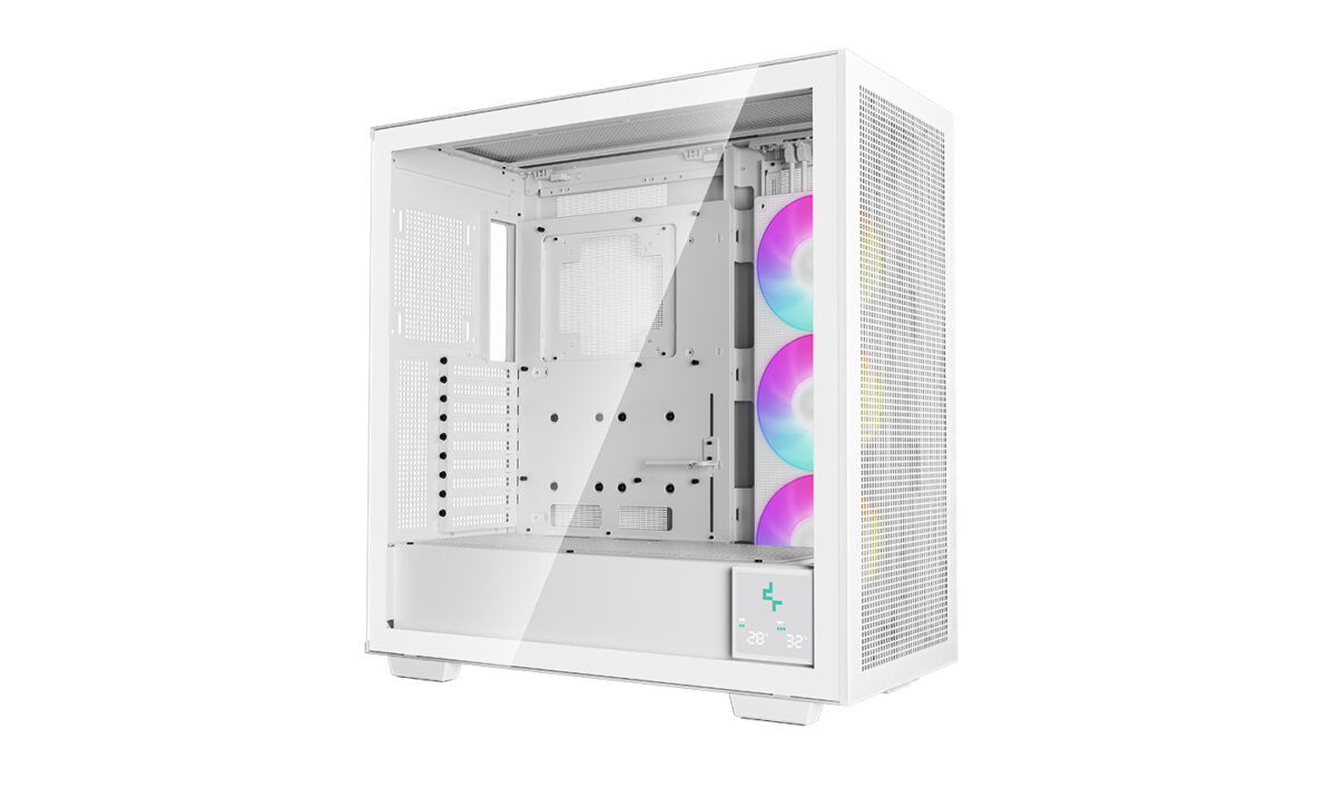 DEEPCOOL MORPHEUS ARGB WHITE CASE supports UP TO E-ATX motherboards , GPUs up to 480mm , Tempered Glass , 1x 420mm ARGB side fan - WHITE