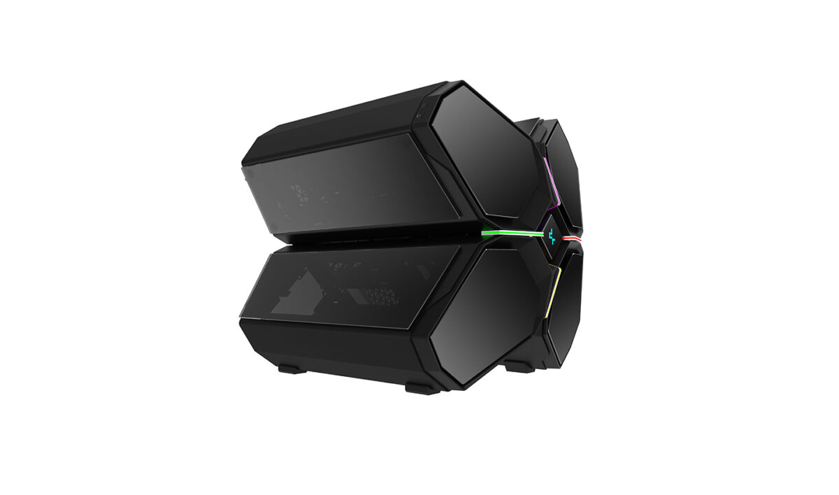 DEEPCOOL QUADSTELLAR INFINITY Gaming PC Case E-ATX with ARGB Six Vented Front Panels Tempered Glass  , Independent GPU Chamber and USB 3.2 Type-C Port - Black