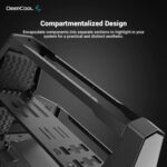 Brand DeepCool Case Type Tower Material Tempered Glass Cooling Method Water, Air Item Weight 14.3 Kilograms Product Dimensions 21.26"D x 19.17"W x 19.45"H Number of USB 2 Ports 1 Number of USB 3 Ports 1 Total USB Ports 1 Hard Disk Form Factor 2.5 Inches