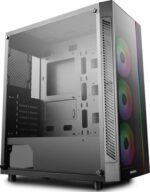 The ATX case supports up to 2 x 120/140mm fan on the top and 3 x 120mm/2 x 140mm fan at the front; MATREXX 55 MESH ADD-RGB 4F ATX case maximizes building ...