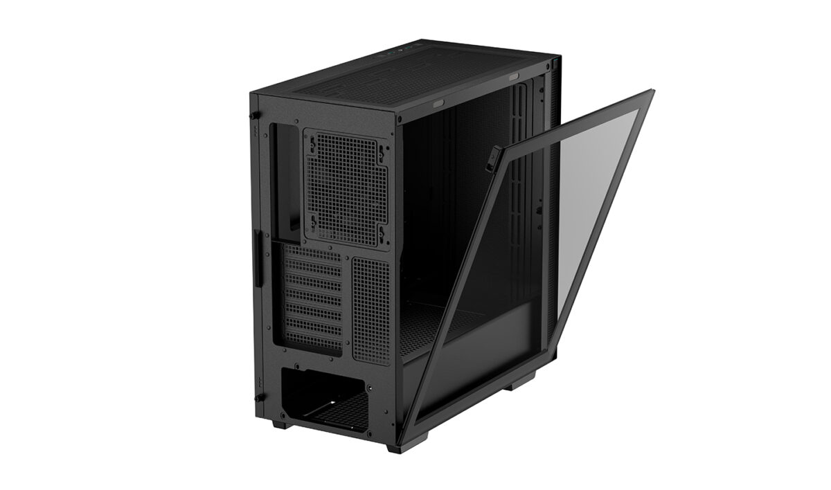 DeepCool CH510 Mid-Tower ATX GAMING Case, Magnetic Tempered Glass Side Panel, 360mm Radiator Support, 1x 120mm Rear Fan, Wide Cooling Support , Black