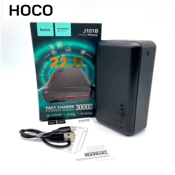 Hoco J101B - 22.5W  Power Delivery (PD) and Quick Charge (QC) Power Bank (30000mAh) ULTRA FAST CHARGE , 3 OUTPUT USB , TYPE C INPUT FROM EXPERT ZONE