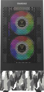 TALOS E3 CASE CAMO LIMITED EDITION GAMDIAS TALOS E3 MESH Mid-Tower ATX Gaming CASE - PIXILLATED ARMY CAMO LIMITED EDITION -   Tempered Glass Panel and a Magnetic Dust Filter & 3 Built-in 120mm ARGB Fans, Tool-Free Installation, Mesh Front Panel