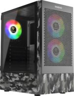 TALOS E3 CASE CAMO LIMITED EDITION GAMDIAS TALOS E3 MESH Mid-Tower ATX Gaming CASE - PIXILLATED ARMY CAMO LIMITED EDITION -   Tempered Glass Panel and a Magnetic Dust Filter & 3 Built-in 120mm ARGB Fans, Tool-Free Installation, Mesh Front Panel