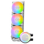 MSI MAG CORELIQUID E360 WHITE AIO CPU Liquid Cooler | 3 Solar Eclipse ARGB Fans | 12 Pathway Heat Dissipation |  LGA 1700 and AM5 Compatible