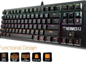 Brand GAMDIAS Compatible Devices Gaming Console Connectivity Technology Wired Keyboard Description Gaming Special Feature Lighting Color Black Number of Keys 87 Style HERMES E2 Material Metal Included Components USB Cable