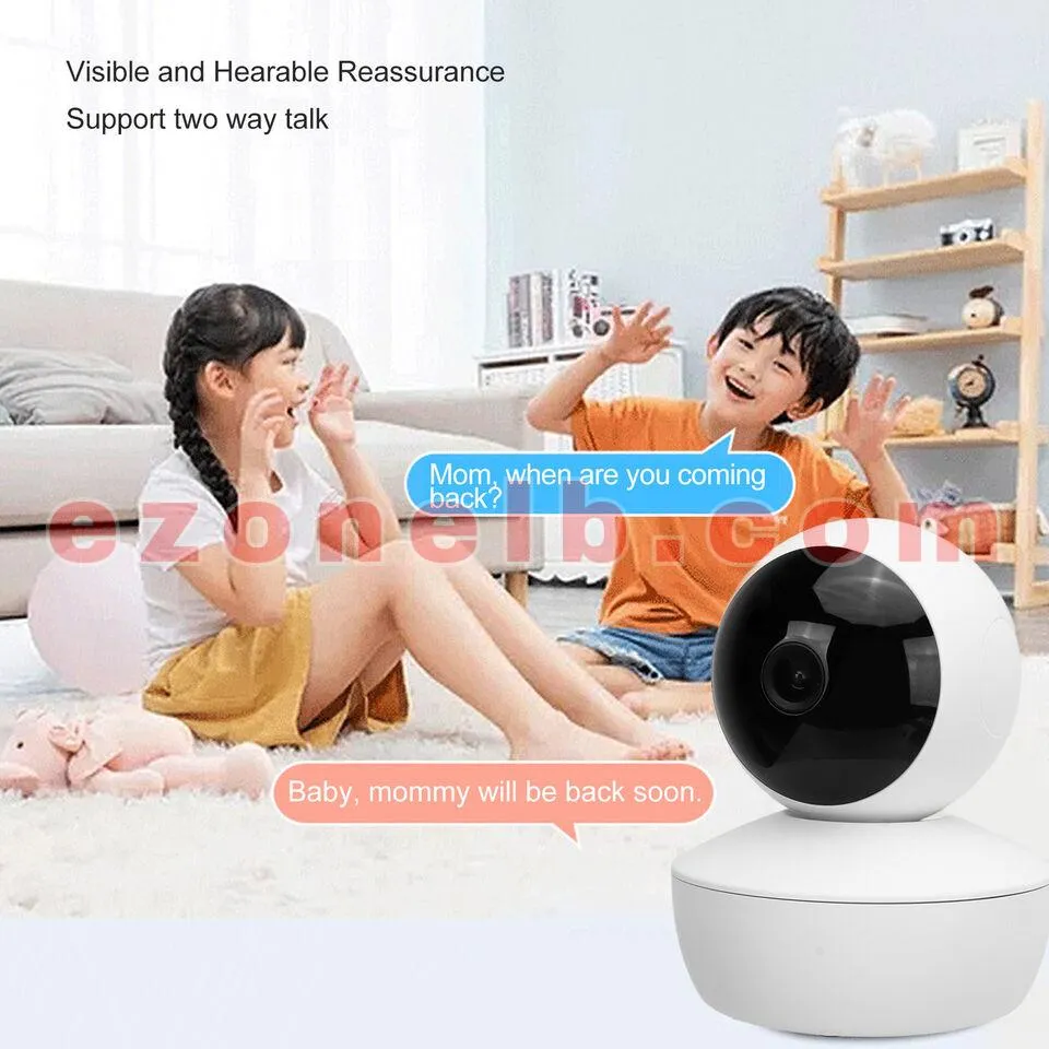 MOUSCHI TWO (1) 3MP HD WiFi Wireless Security Camera with Motion Detection, Night INFRARED VISION, Two Way Voice for Home, AP Hotspot