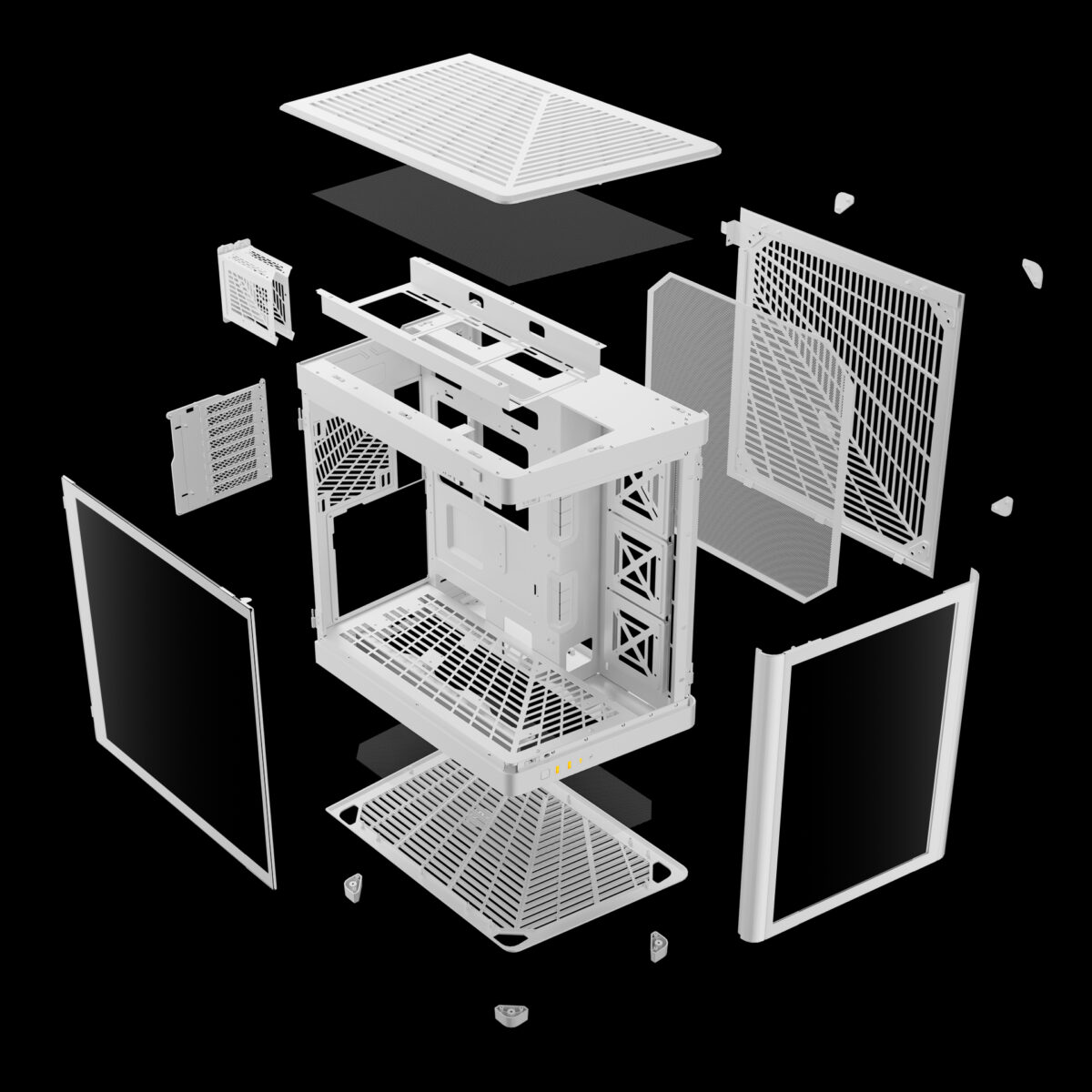 Brand GAMDIAS Case Type Mid Tower Color White Material Tempered Glass, Metal Cooling Method Air Model Name NESO P1 WW Light Color RGB Product Dimensions 19.3"D x 12.2"W x 19.5"H Number of USB 2 Ports 2 Special Feature Partition Plate Cooling Technology, RGB Lighting, LED Control Button, Dust Filter