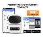 Label Thermal Printer Bluetooth Mobile Phone :  Portable PT-260 ,  Mobile Phone Compatibility  For Labeling Tag Name Price All-In-One Label Maker - BLACK