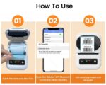 Label Thermal Printer Bluetooth Mobile Phone :  Portable PT-260 ,  Mobile Phone Compatibility  For Labeling Tag Name Price All-In-One Label Maker - BLACK