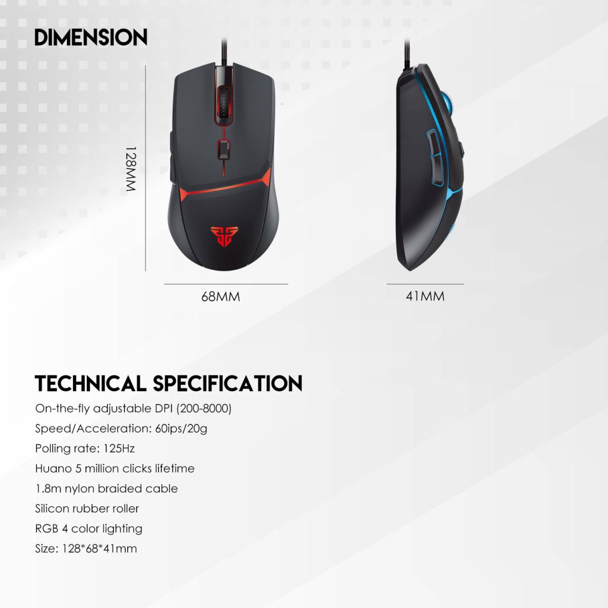 FANTECH P51S Gaming Keyboard and Mouse Combo, Gaming Headset and Headphone Stand Gaming Mouse Pad Wired RGB Rainbow Backlight PC Gamer Basic 5 in-1 Gaming Set