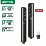 UGREEN Laser Pointer Wireless Remote Controller Presenter - 50654 ; Compatible with Windows, Mac OS, and Linux ; control with a range of up to 100m.