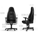 NOBLECHAIRS GAMING CHAIR - ICON BLACK -SYNTHETIC LEATHER "AWARD WINNING"
