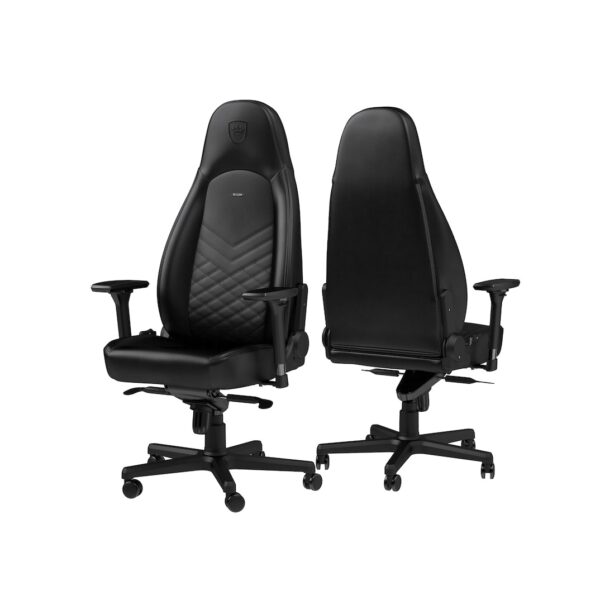 NOBLECHAIRS GAMING CHAIR - ICON BLACK -SYNTHETIC LEATHER "AWARD WINNING"