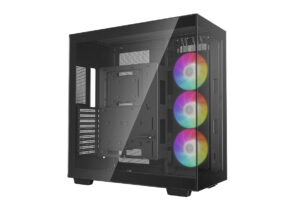 Deepcool CH780 Full Tower Gaming Case , up to E-ATX support ,PANORAMIC GLASS-DUAL , 3x140mm ARGB fans into a single 420mm unit - BLACK