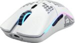 Glorious Model O Wireless Gaming Mouse WHITE optical10ms response time19000DPI , 6 buttons, RGB suitable for right-handed people