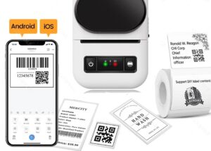 Label Thermal Printer Bluetooth Mobile Phone :  Portable PT-260 ,  Mobile Phone Compatibility  For Labeling Tag Name Price All-In-One Label Maker - BLACK