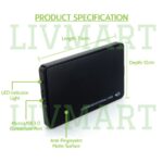 Hard Disk Drive External Enclosure Case Caddy - USB 3.0 SATA, 2.5 inch, for HDD, Solid State Drive SSD - Tool Free - BLACK