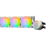 MSI MAG CORELIQUID E360 WHITE AIO CPU Liquid Cooler | 3 Phase Pump Motor | 360 Radiator with Radiator Pump | 3 ARGB Fans | 12 Pathway Heat Dessipation | Solar Eclipse RGB | LGA 1700 and AM5 Compatible