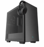 DeepCool CH510 Mid-Tower ATX Case, Magnetic Tempered Glass Side Panel, 360mm Radiator Support, 1x 120mm Rear Fan, Black