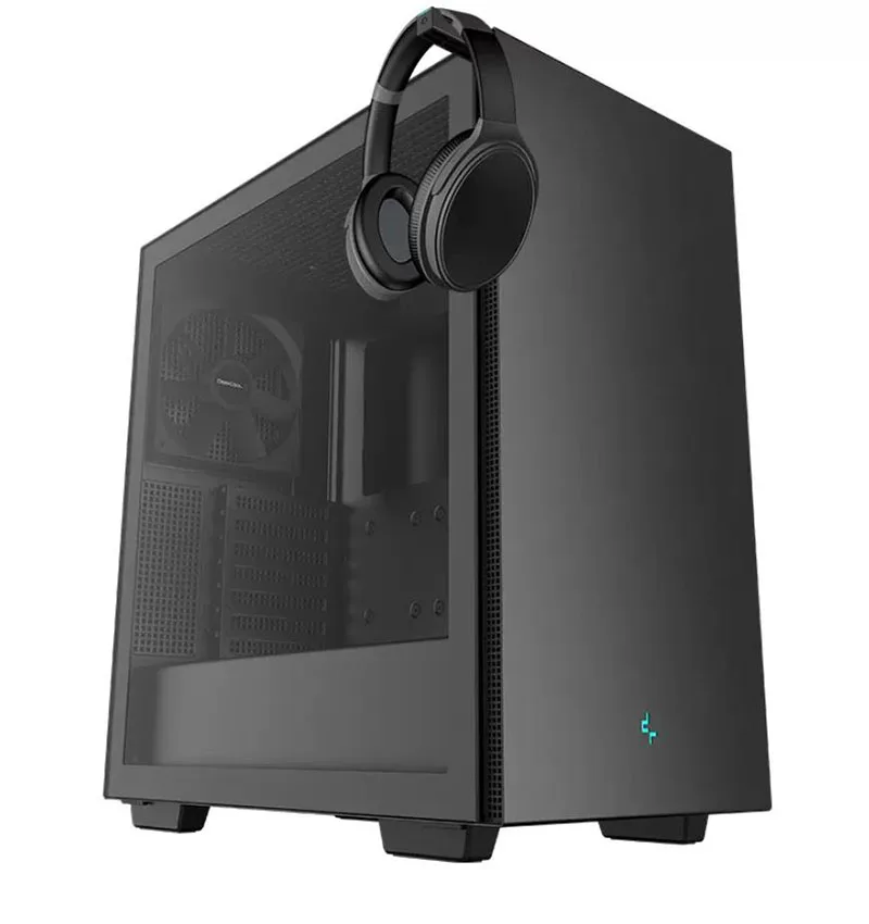 ch510 ezone DeepCool CH510 Mid-Tower ATX Case, Magnetic Tempered Glass Side Panel, 360mm Radiator Support, 1x 120mm Rear Fan, Black - Image 1