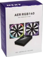 NZXT 140mm x2 Aer RGB LED Fans with HUE+ Controller (Bundle Pack) | RF-AR140-C1 - Image 2