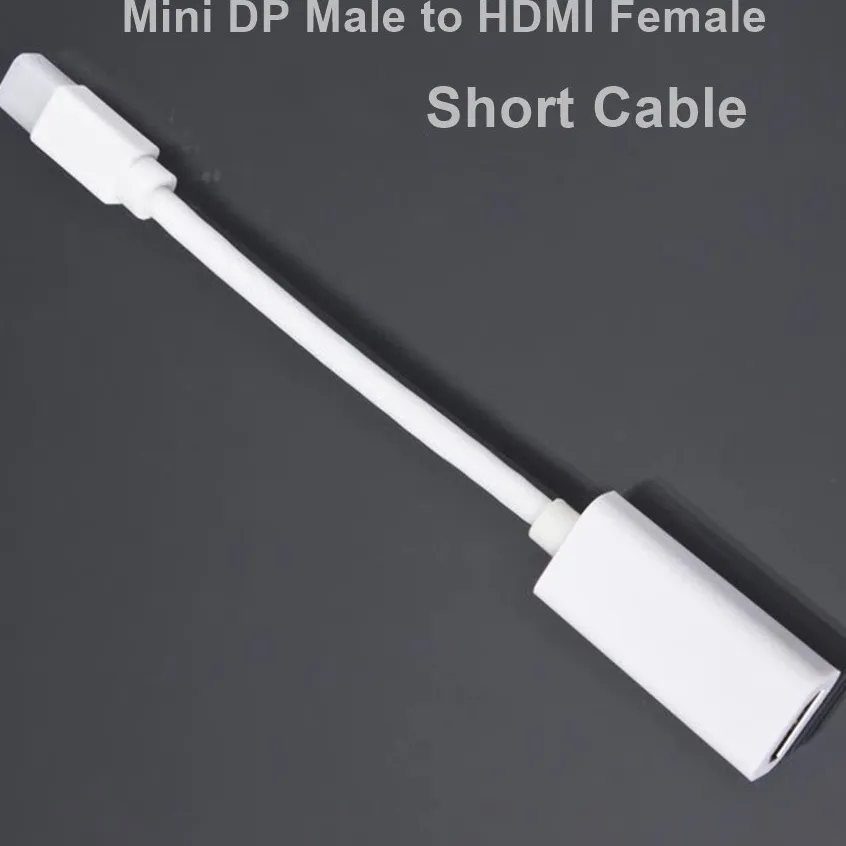 Thunderbolt Mini DisplayPort to HDMI Female Adapter Cable Mini DP / mDP / Display Port Male to HDTV COMPATIBLE WITH TABLETS , MacBook , iMac
