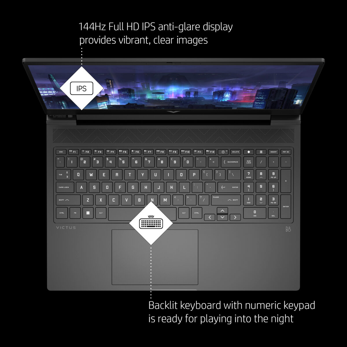 HP - Victus 16.1 " Gaming Laptop -Intel Core i7-13700H with 16GB Memory - NVIDIA GeForce RTX 4060 - 512GB SSD - Mica Silver.