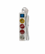 INVO 4 Socket Power Strip Extension Board with LED Switch & Cord 1.8M ,1500J Surge Protector , 3500W Maximum Load - WHITE