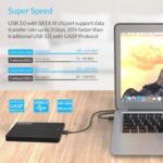 Hard Disk Drive External Enclosure Case Caddy - USB 3.0 SATA, 2.5 inch, for HDD, Solid State Drive SSD - Tool Free - BLACK