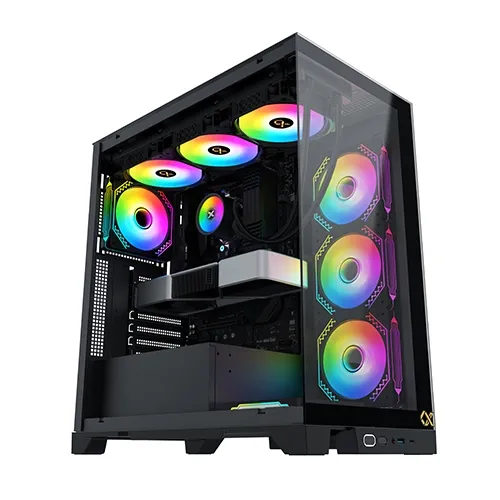 Easy SSD/HDD/PSU Installation, Easy Cable Management.Multiple Cooling Fan placement up to 8 x 12cm Fans.Liquid Cooling Radiators Compatibility: MB Panel: 360mm / Top:360mm / Rear:120mm