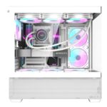DARKFLASH DS900 Air ATX PC 5 FAN ARGB Case - WHITE . 270 degree Panoramic design ; Air Inlet design create better airflow; USB Type-C Included ; USB Type-C