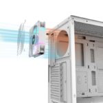 DARKFLASH DS900 Air ATX PC 5 FAN ARGB Case - WHITE . 270 degree Panoramic design ; Air Inlet design create better airflow; USB Type-C Included ; USB Type-C