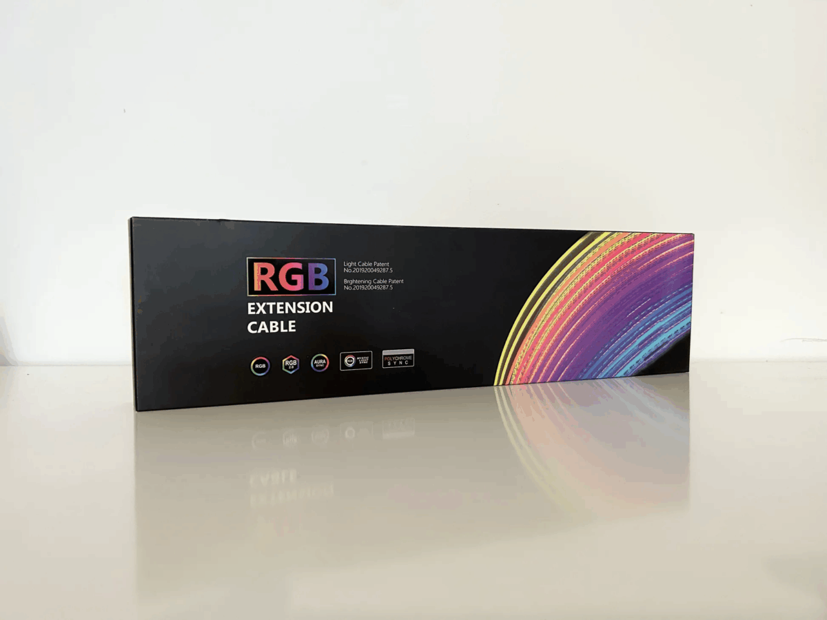 24Pin ATX Motherboard RGB Extension Power Supply Cable for PC Case DIY Computer Cord Custom Build Gaming Case Modding