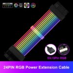 【Light effect experience】PSU Cable has been added the light source line and multiple color modes.Dazzling neon lights, light flowing like a waterfall,Let you have a more refreshing feeling in the process of gaming or work
